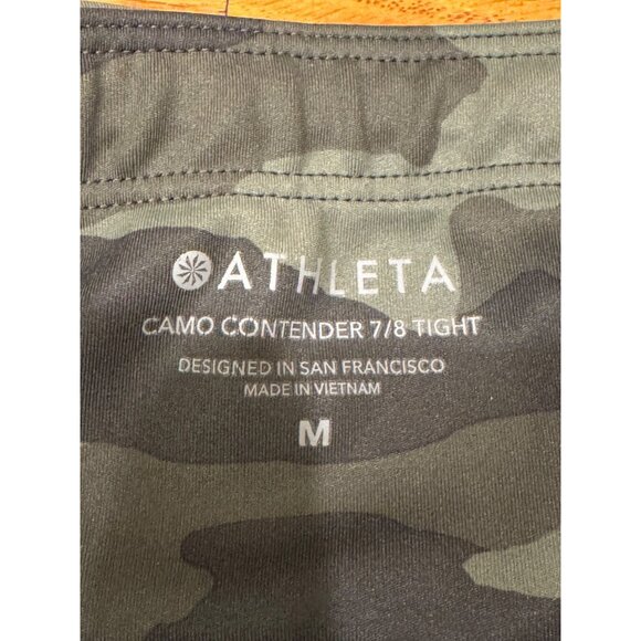 Athleta Camo Contender 7/8 Tight Leggings Medium Green Camo - Picture 9 of 9